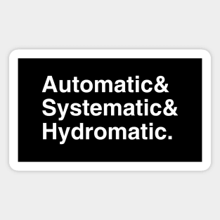 50s Musical Car List (album variant) Magnet